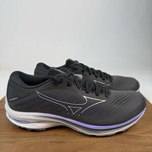 New Womens Mizuno Wave Rider 25 D Gray Running Athletic Shoes Sneakers Sz 12 M